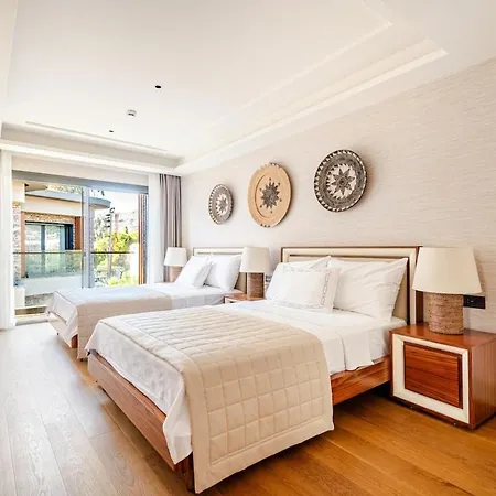 فيلة Stylish Beachfront With Pool Gym Sauna Seaview بودروم